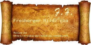Freiberger Hilária névjegykártya